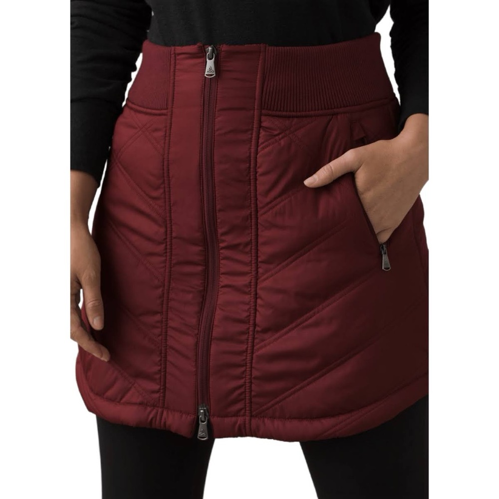 prAna Esla Full Zip Skirt Maroon Red NEW Medium - Picture 2 of 7